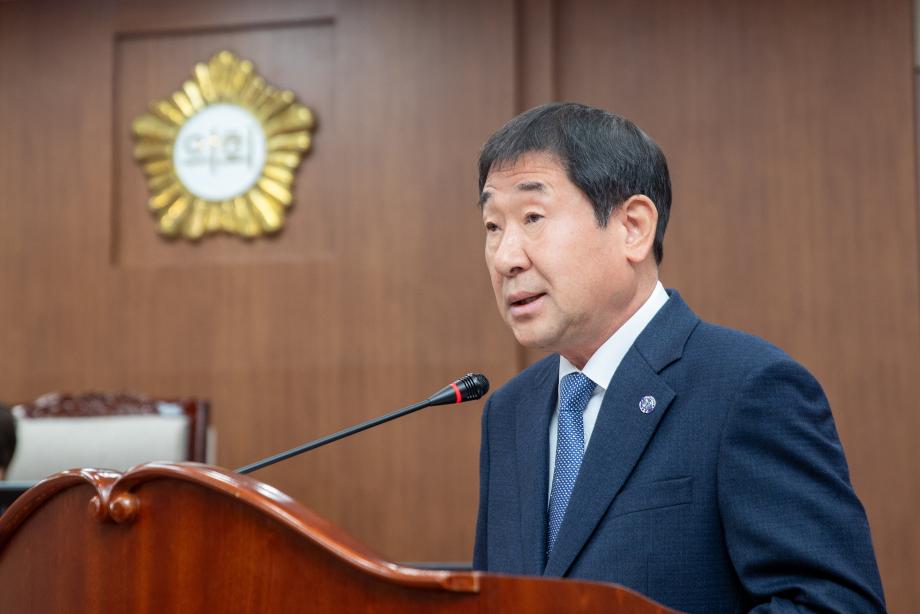 이재영 증평군수 시정연설,&lsquo;돌봄, 경제, 문화, 안전, 20분 도시 증평 기반 구축&rsquo;