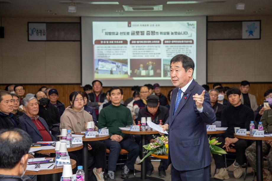 이재영 증평군수, 새해 읍&middot;면 순방 나서