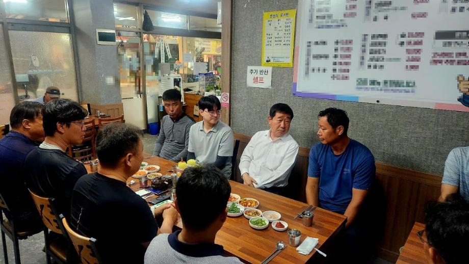 이재영 증평군수, 취임 4주년 첫 일정은 현장 근로자들과의 &lsquo;조찬 간담회&rsquo;