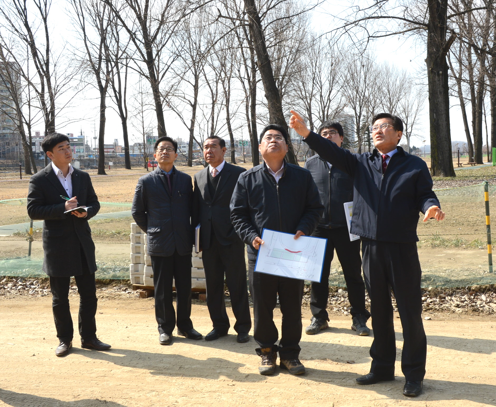 홍성열 증평군수, 동절기 공사중지 해제 건설사업장 현장 점검