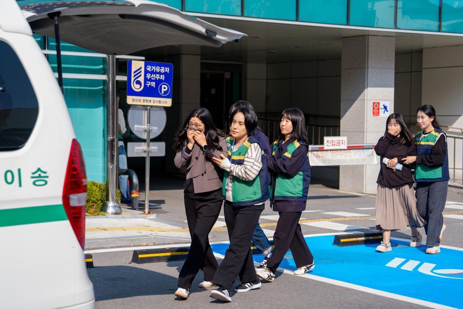 증평군청, 증평119안전센터와 합동소방훈련 실시